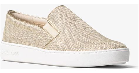 michael kors keaton leather slip on sneaker|Michael Kors chain mesh keaton.